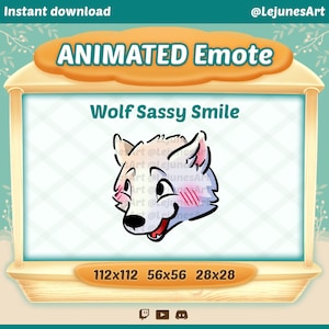 Animated Twitch Emote | Animated Emote | Animated Wolf Emote | for Discord , Twitch and Youtube | Streamer Emoji