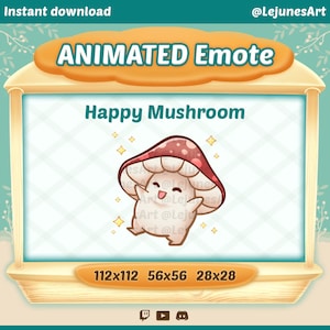 Animated Mushroom Emote | Twitch | Youtube | Discord |