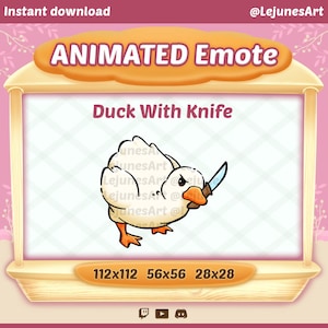 Animated Duck Emote | meme Twitch emotes  | Animated GIF for Youtube Discord and Twitch | Killer Duck