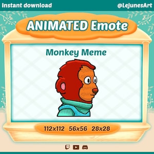 Monkey Animated Emote | meme Twitch emotes  | Twitch Emote | Youtube Emote | Discord Emote | Community Emote | Meme Emote