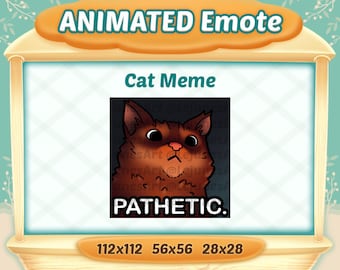 Animated Cat Meme Emote: Twitch, Discord, YouTube (Digital Download)
