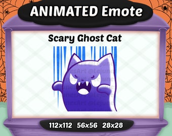 Ghost Cat Emote Ver2 for Twitch, Discord - Etsy