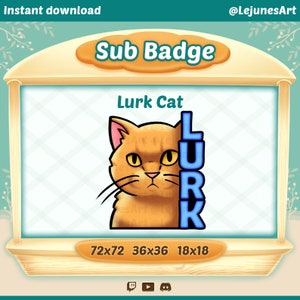 Cat Meme Twitch Emote | Youtube Emote | Discord Emote | Community Emote | Streamer Emote | Kawaii | Emoji | Lurk