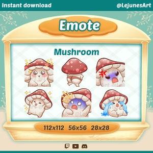 Mushroom Emote | Twitch Emotes  | Youtube Emote | Discord Emote | Community Emote | Streamer Emote