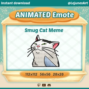 Emote de gato animado / Meme Emote de Twitch / GIF animado para Youtube Discord y Twitch / Meme de gato