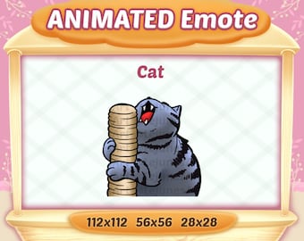 Animated Cat Meme Emote: Twitch, Discord, YouTube (GIF Digital Download)