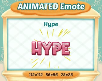 Animated Hype Emote for Twitch, YouTube, Discord (Digital File)