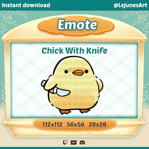 Chick Emote  /Twitch emotes / Emote for twitch, Discord  and Youtube / Meme Emote /  / Kawaii / Cute /  Duck Meme emote /