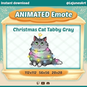 Emote de gato animado / Meme de gato Emoticonos de Twitch / Emote gris de gato Tabby / Emote de contracción / Emote de Youtube / Emote de Discord / Emote de Streamer /