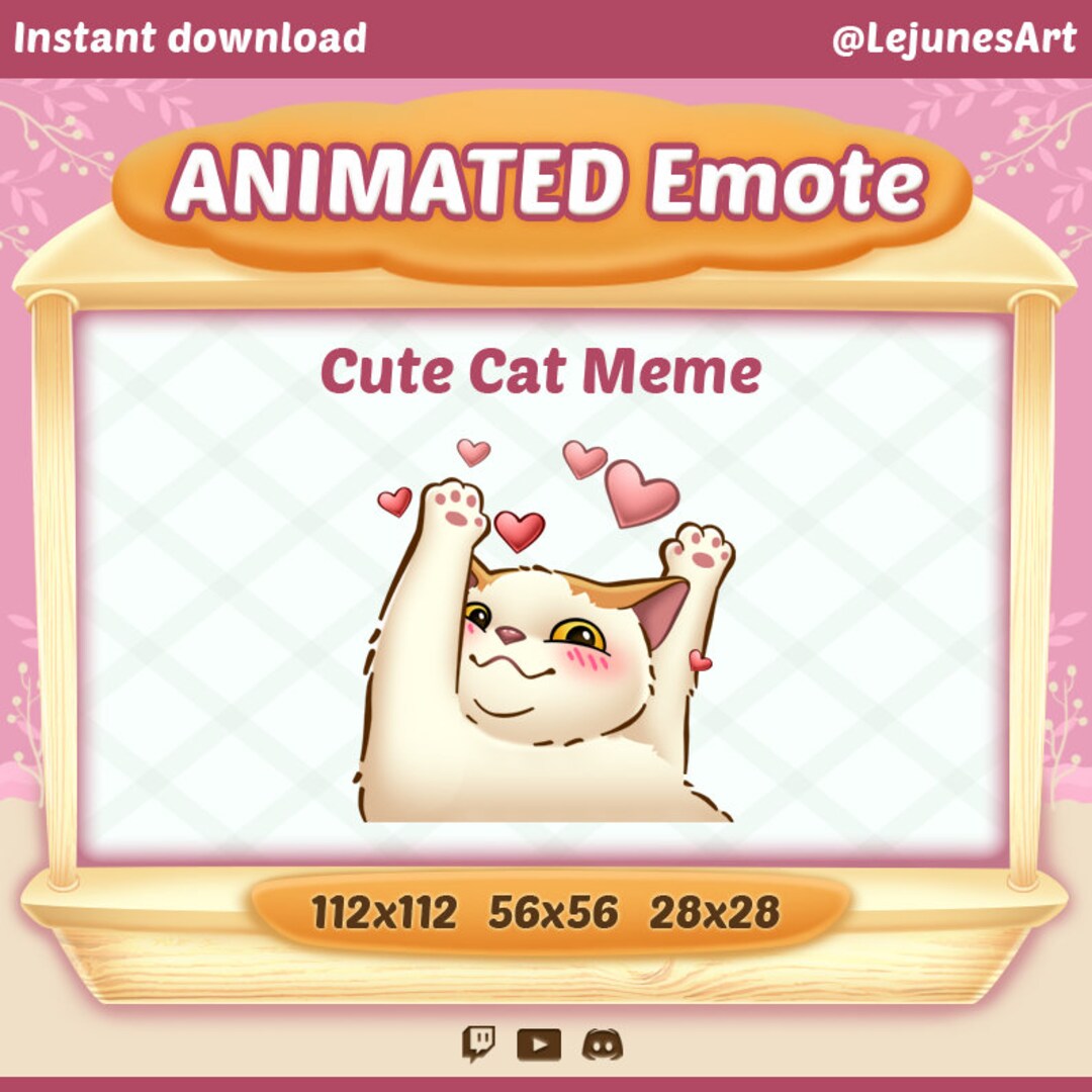 Animated Cat Emote | Meme Twitch Emotes | Twitch Emote | Youtube Emote ...