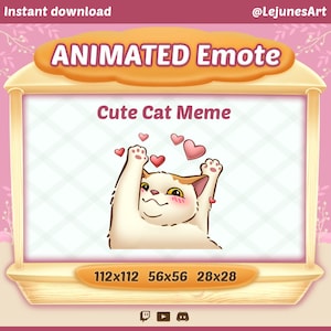 Animated cat Emote | meme Twitch emotes  | Twitch Emote | Youtube Emote | Discord Emote | Community Emote | Streamer Emote | Meme emote