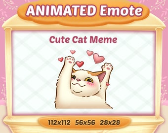 Animated Cat Meme Emote: Twitch, Discord, YouTube (Digital Download)