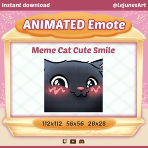Geanimeerde zwarte kat-emote | Zwarte kat Twitch-emoties | Geanimeerde GIF voor Youtube Discord en Twitch