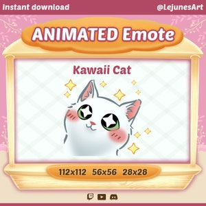 Animated  White Cat Emote | meme Twitch emotes  | Twitch Emote | Youtube Emote | Discord Emote | Community Emote | Streamer Emote | Meme