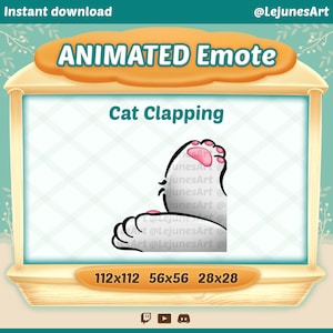 Animated Twitch Emote | Animated Emote | Animated Cat Paw Emote | for Discord , Twitch and Youtube | Streamer Emoji
