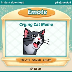 Twitch emotes / Emote para twitch, Discord y Youtube / Meme Emote / gestos para streamers / Kawaii / Cute / Cat Memes