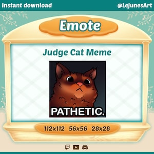 Gestos de Twitch / Gesto para twitch, Discord y Youtube / Emote Cat Meme / gestos para streamers / Kawaii / Lindos gestos / juez Cat Meme /