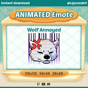 Animated Twitch Emote | Animated Emote | Animated Wolf Emote | for Discord , Twitch and Youtube | Streamer Emoji