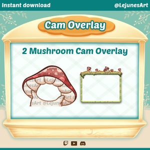 Webcam cover / Webcam overlay / Webcam frame / Webcam border / webcam mushroom / Webcam overlay for twitch / stream