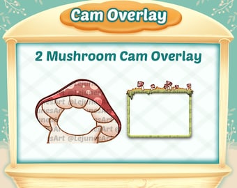 Webcam cover / Webcam overlay / Webcam frame / Webcam border / webcam mushroom / Webcam overlay for twitch / stream