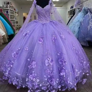 Vestidos de 15 morados con plateado hot sale