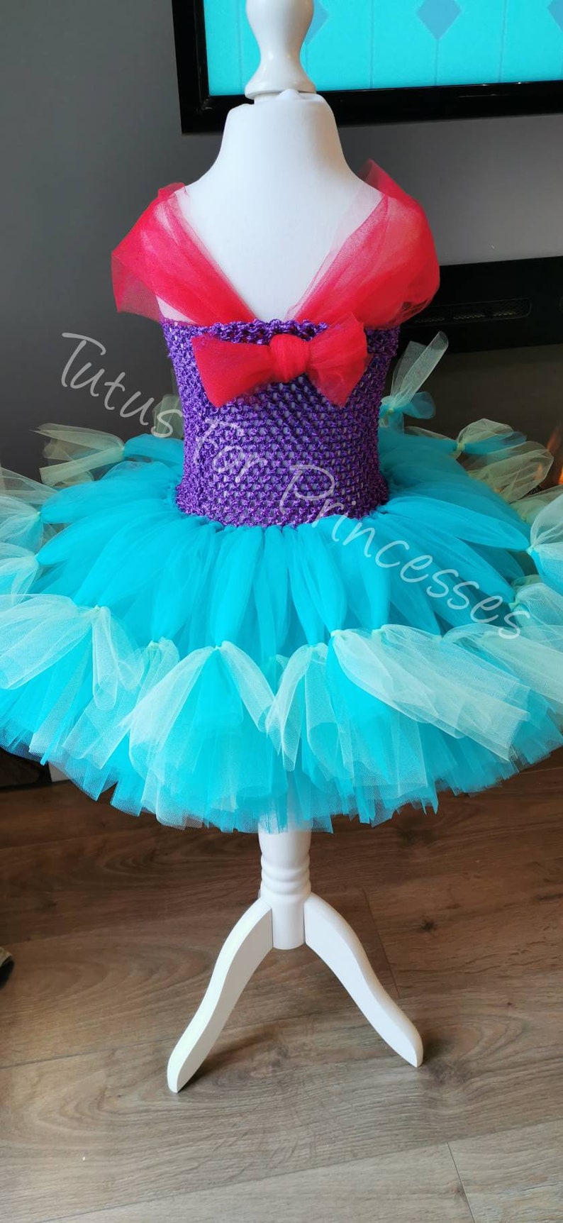 Photoshoot Custom Made Birthday Ariel Little Mermaid Inspired Tutu Dress