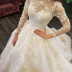 Gorgeous Sweetheart Bridal Dress Champagne, Ivory, White Princess Dress ...