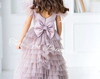 Gorgeous Pink, Satin & Tulle, Flower Girl Dress - Wedding, Photoshoot, Princess, Bridesmaid