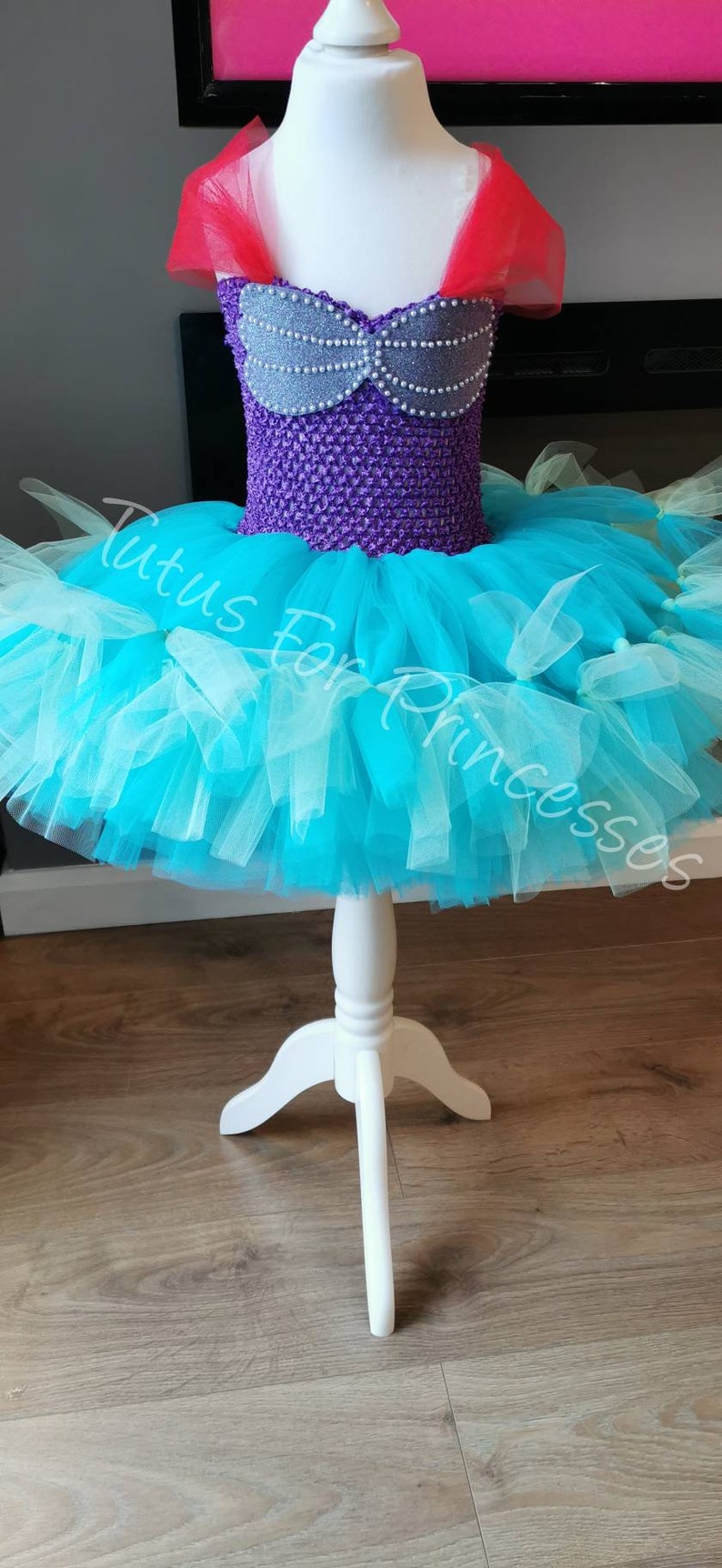 Photoshoot Custom Made Birthday Ariel Little Mermaid Inspired Tutu Dress