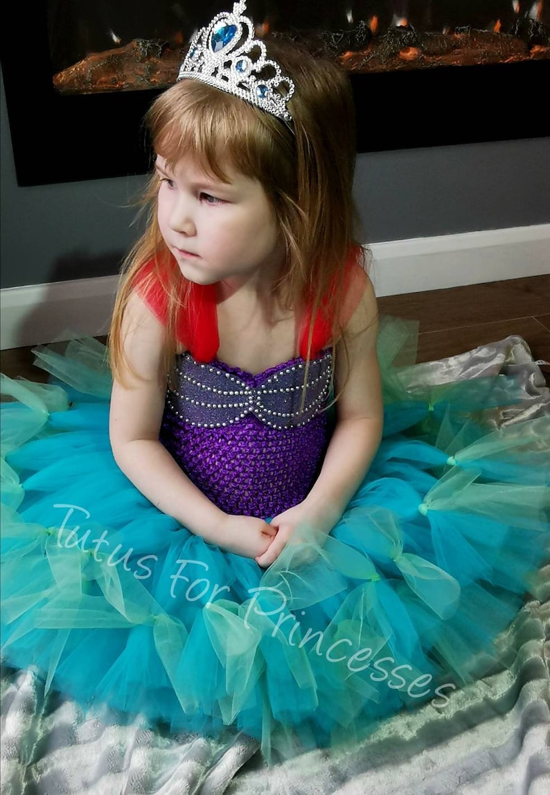 Photoshoot Custom Made Birthday Ariel Little Mermaid Inspired Tutu Dress