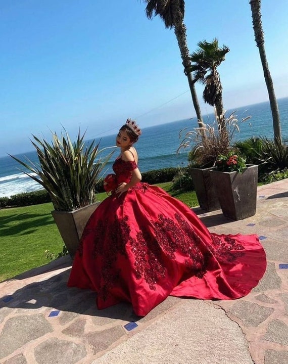 Red Princess Ball Gown Flower Girl Dress For Weddings And Formal Events  2020 Fashionable Satin Pageant Outfit For Kids Vestidos DePrimera From  Manweisi, $78.09 | DHgate.Com