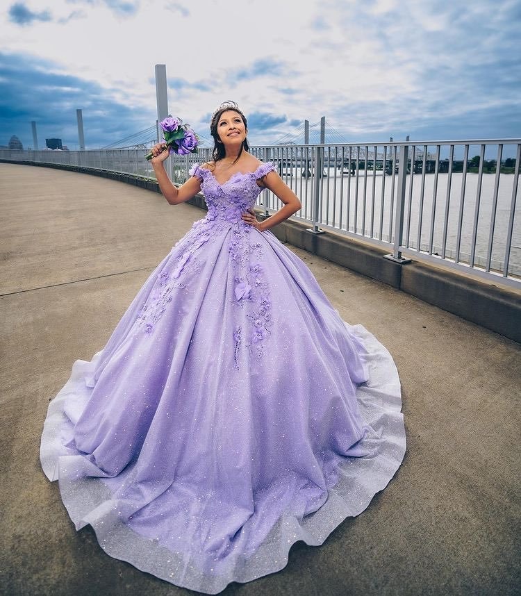 purple gown dress