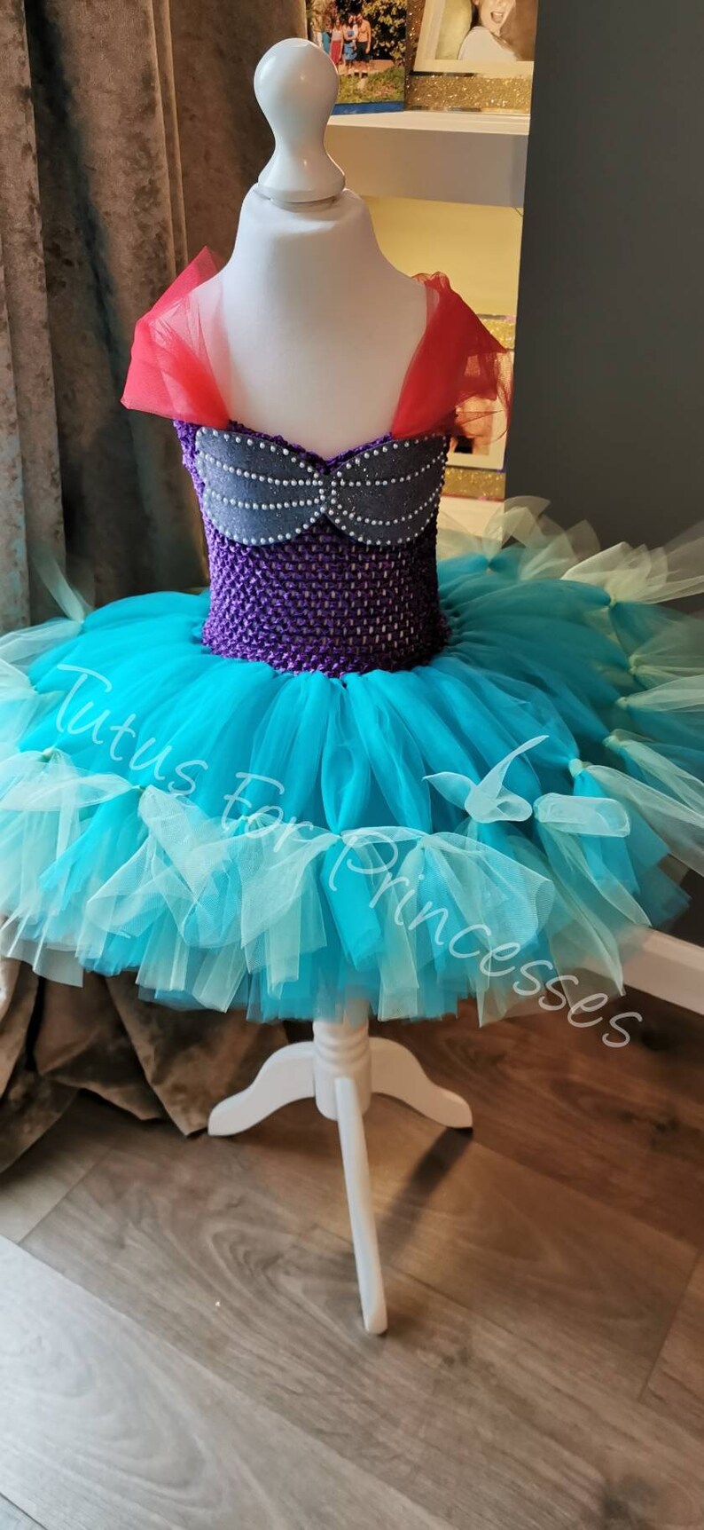 Photoshoot Custom Made Birthday Ariel Little Mermaid Inspired Tutu Dress