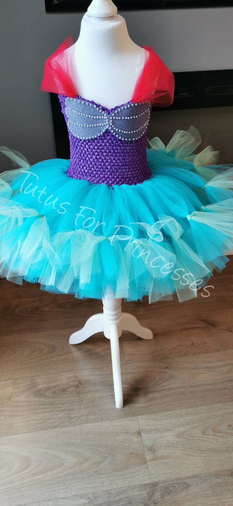 Photoshoot Custom Made Birthday Ariel Little Mermaid Inspired Tutu Dress