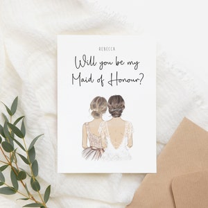 Personalised Will You Be My Maid Of Honour Card | Maid Of Honour Proposal Card | Cute Maid Of Honour Present | Maid Of Honour Gift Box