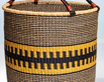 Large Traditional Handwoven African Laundry Basket