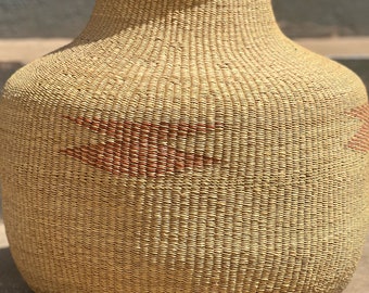 Special Pot, Bolga basket, African basket, Hand woven basket, storage basket, shopping basket, market basket, woven basket, straw basket