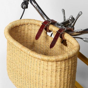 Bike basket  Bicycle Basket Natural African Handmade Basket  Bolga Basket