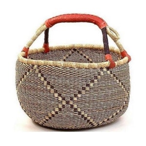 Round Basket, Handmade Basket, Bolga Basket, Traditional African Handmade Round basket