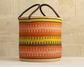 Large Traditional Handwoven African Laundry Basket