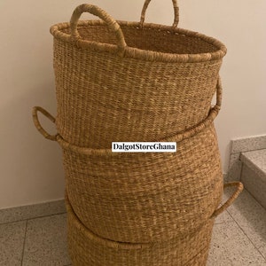 Hamper Basket  Floor Basket   Bolga Basket  Handmade Baskets