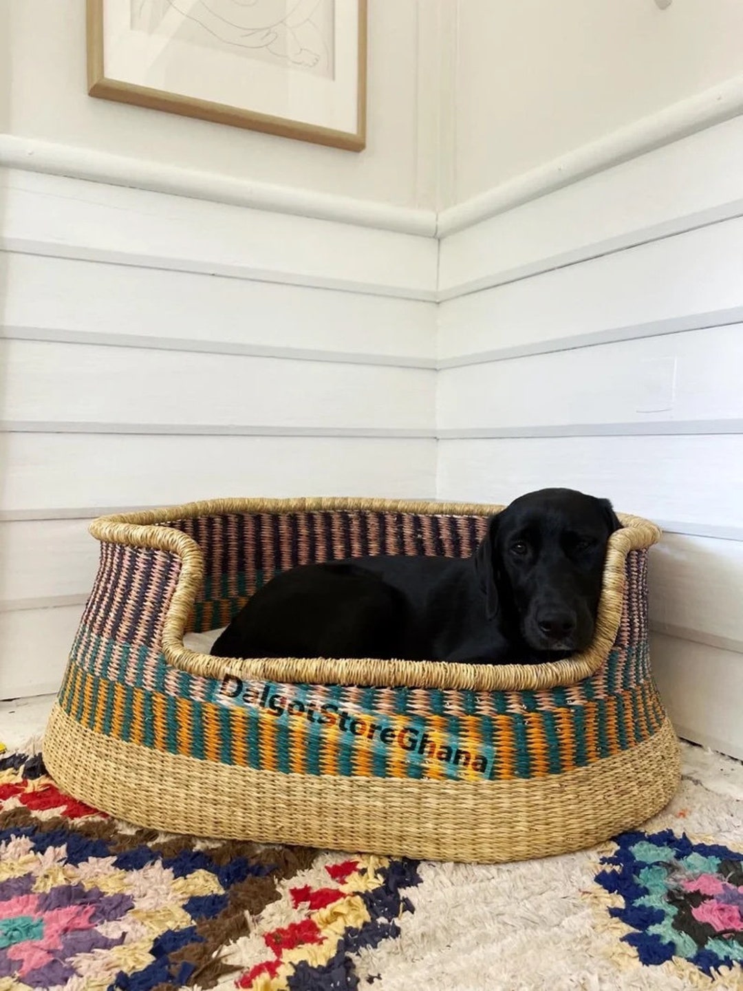 Natural Pet Bed Handmade Dog Bed Cat Basket Custom Pet Bed Large Dog Bed Dog Bed Furniture