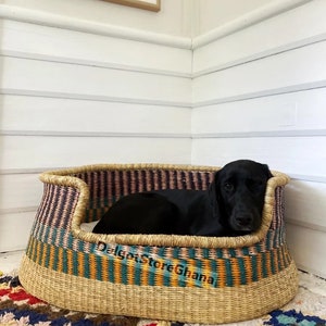 Natural Pet Bed| Handmade Dog Bed| Cat Basket| | Custom Pet Bed| Large Dog Bed| Dog Bed Furniture| Handmade Puppy Bed| Woven Dog Bed