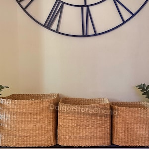 Handwoven African Storage Basket: Bolga Natural Woven Basket