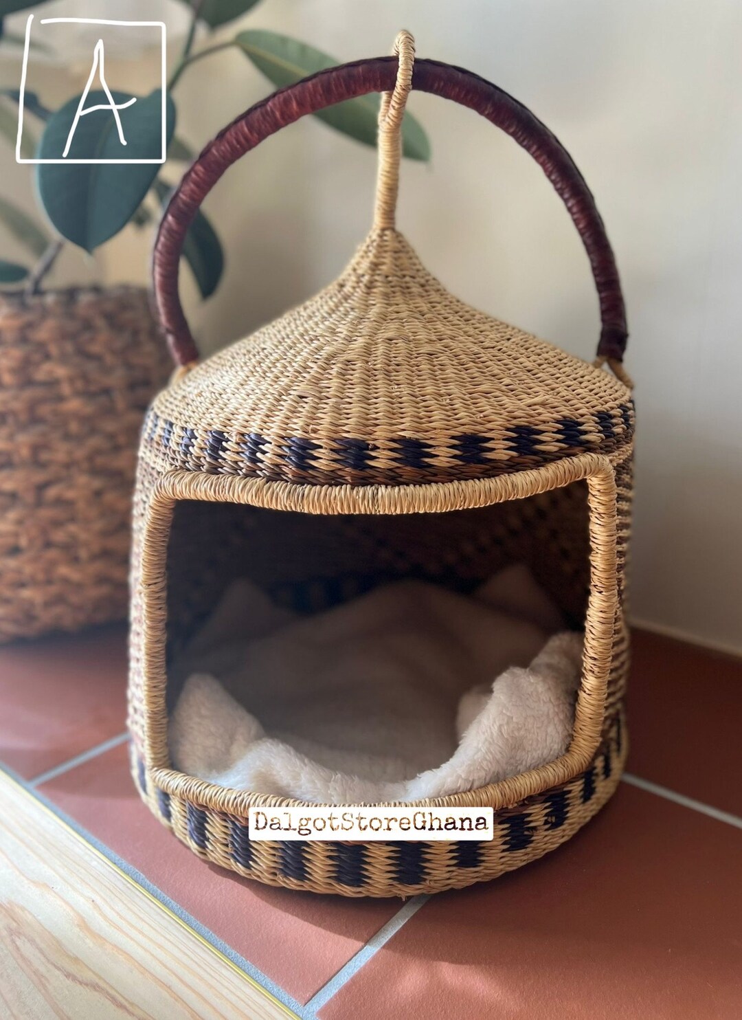 Natural Pet Bed Handmade Cat Bed Cat Basket Custom Pet Bed Large Cat Bedcat Bed Furniture