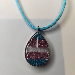 Pride flag inspired teardrop pendants