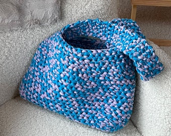 Handmade crochet crossbody tote bag