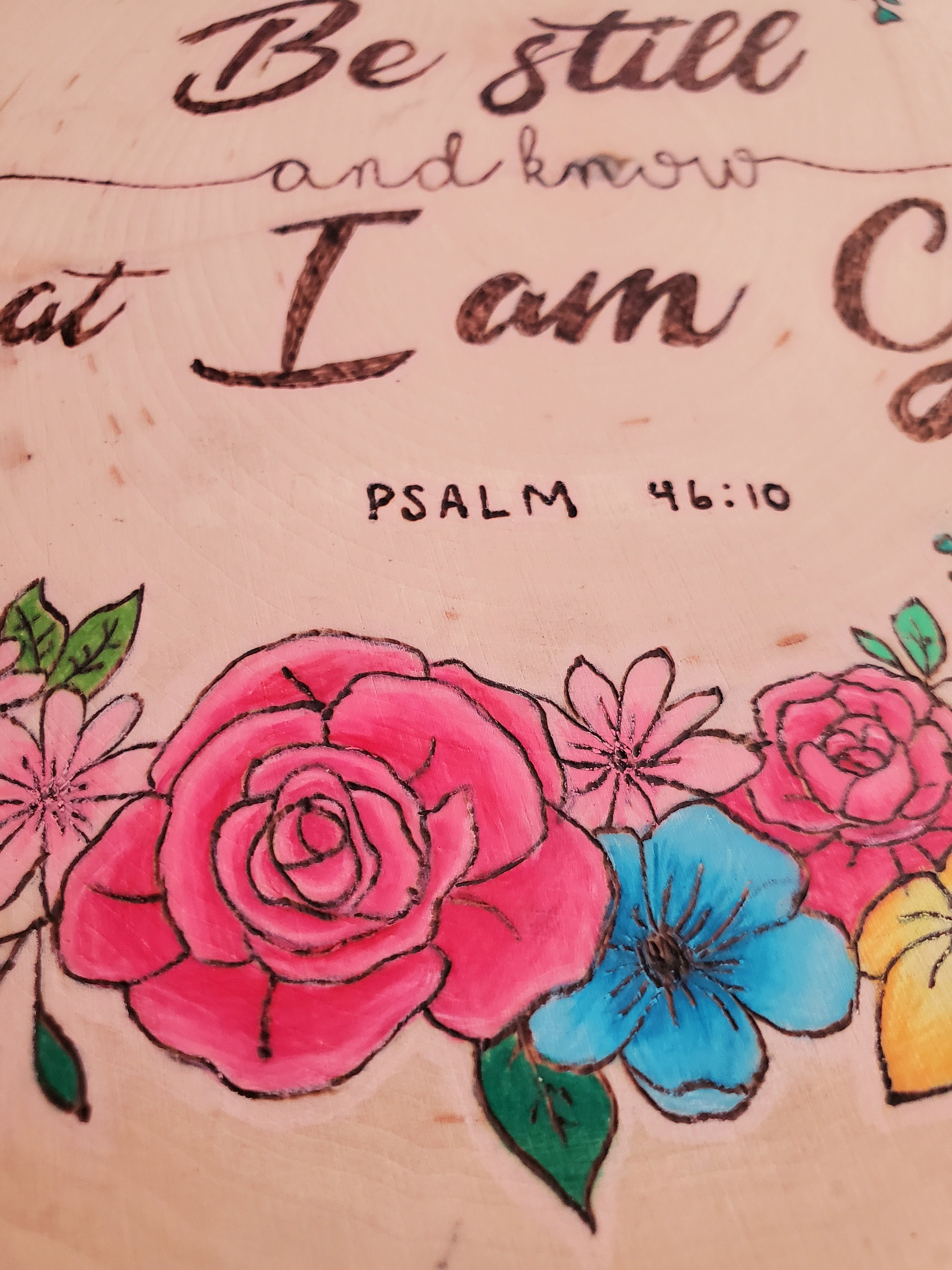 Be Still and Know That I Am God/ Bible Verse/ Wood Burn/ Pyrography ...