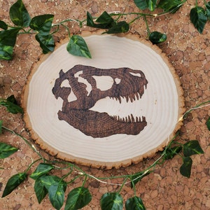 T-Rex Skull Wood Art | Trex Wood | Dinosaur Wall Decor | Trex Wood Burn | Dino Wood Burn | Dinosaur Wood Sign | Wood Burn Art | Pyrography