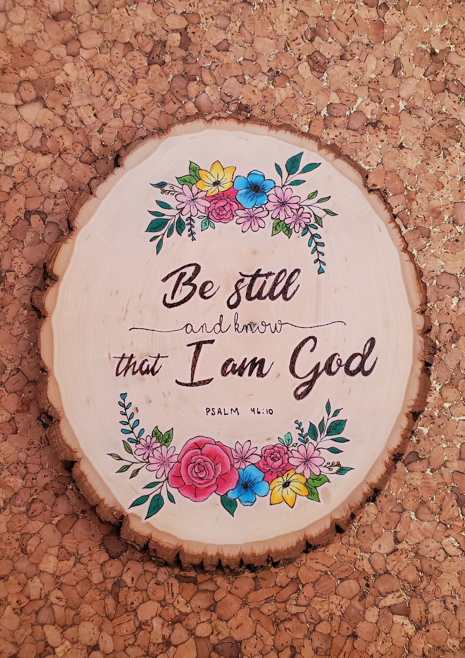 Be Still and Know That I Am God/ Bible Verse/ Wood Burn/ Pyrography ...